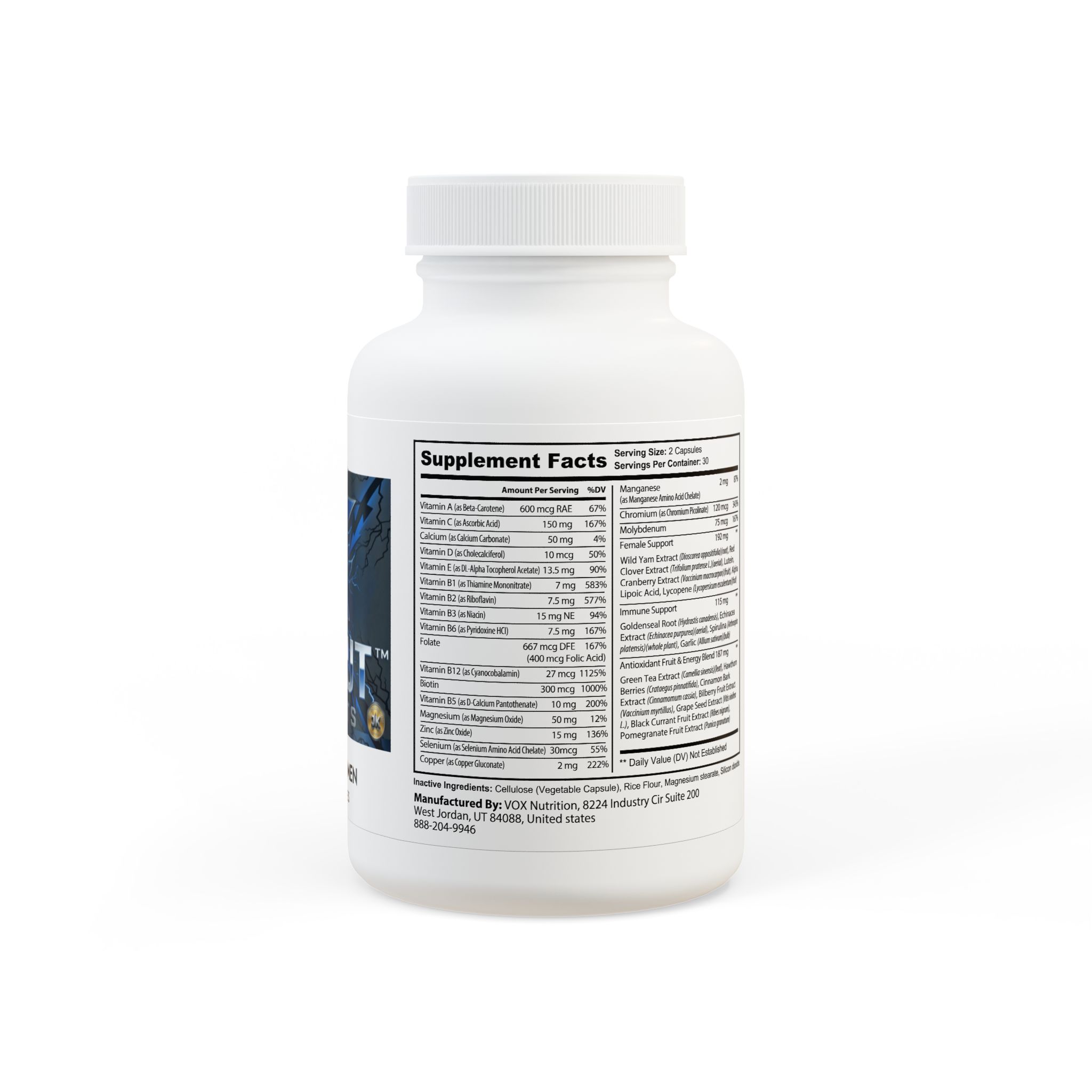 JK KNOCKOUT Multivitamin for Women Supplement (60 Capsules) - Image 3