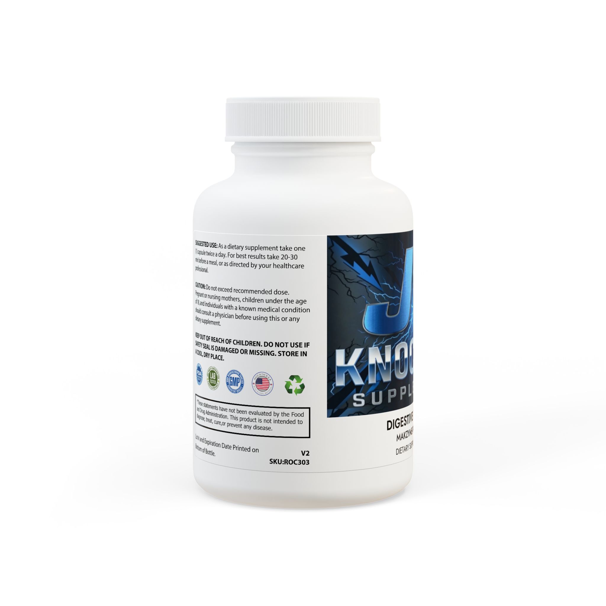 JK KNOCKOUT Digestive Enzyme Blend Supplement (60 Capsules) - Image 2